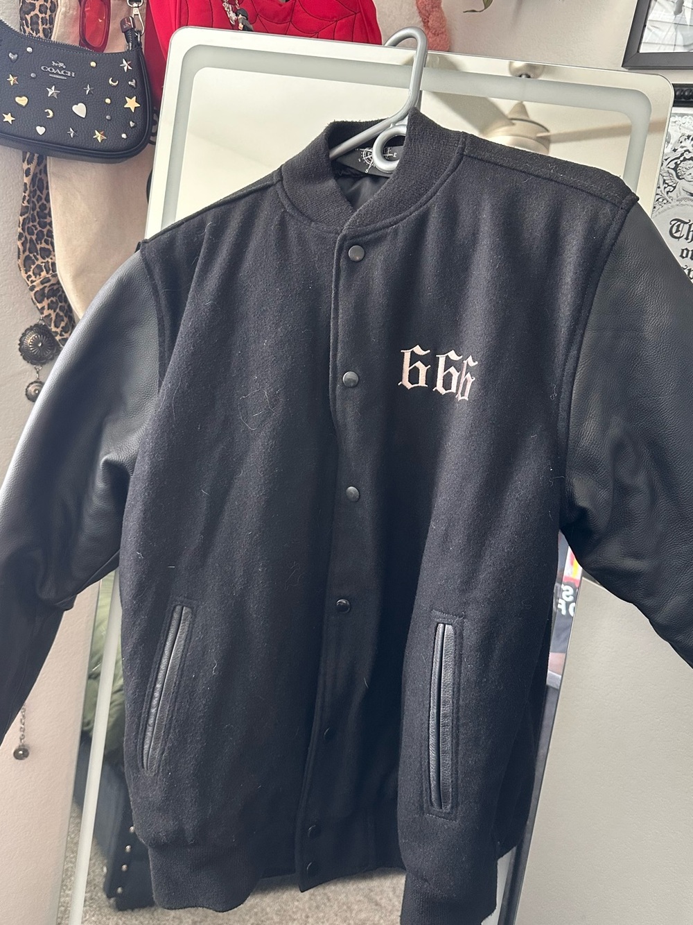 Men's BlackVarsity Jacket - Grey Gorilla